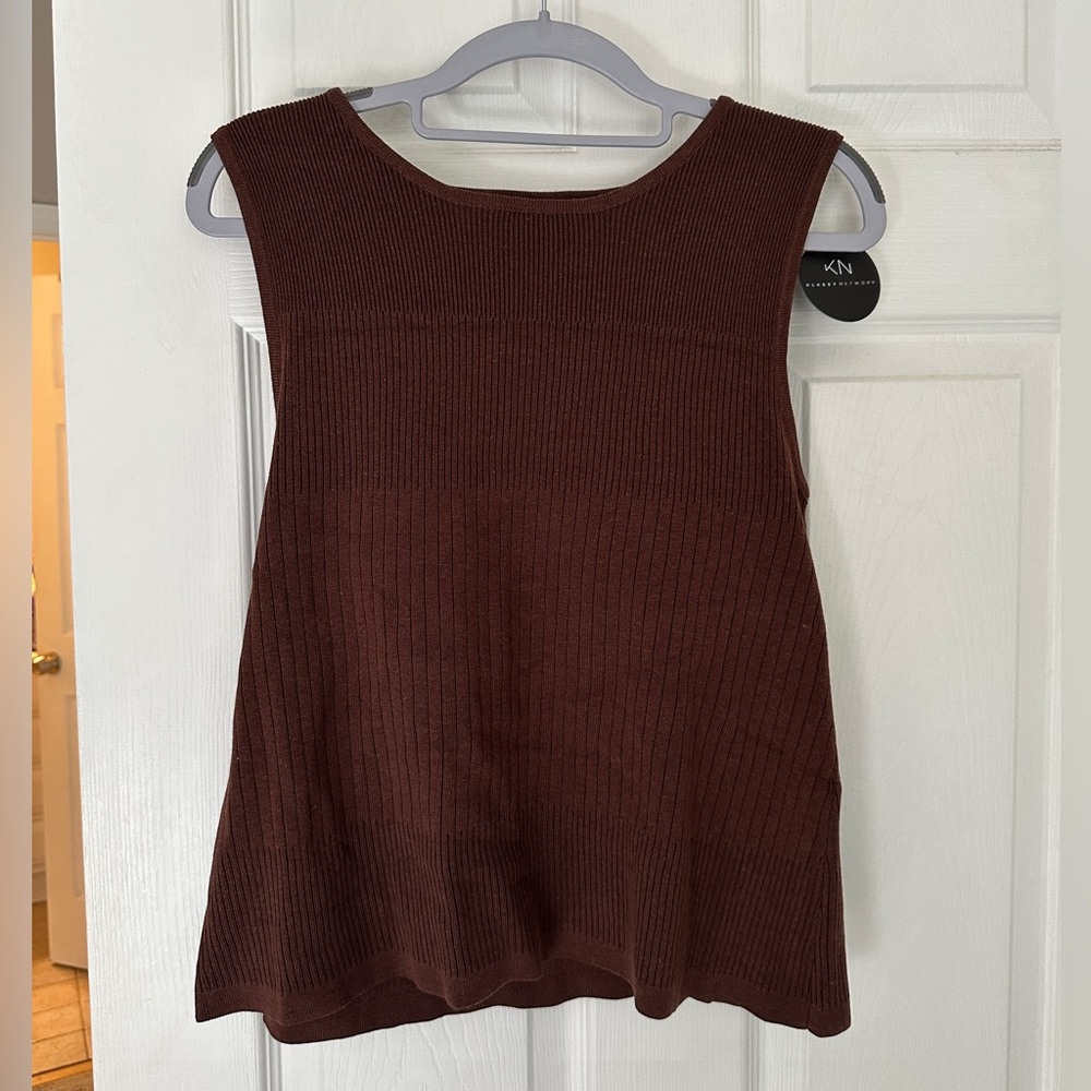 Klassy Network Brown Knit High Neck Brami